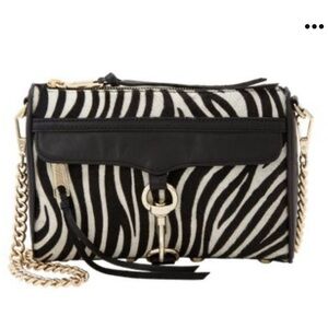 Rebecca Minkoff mini mac zebra calf hair crossbody